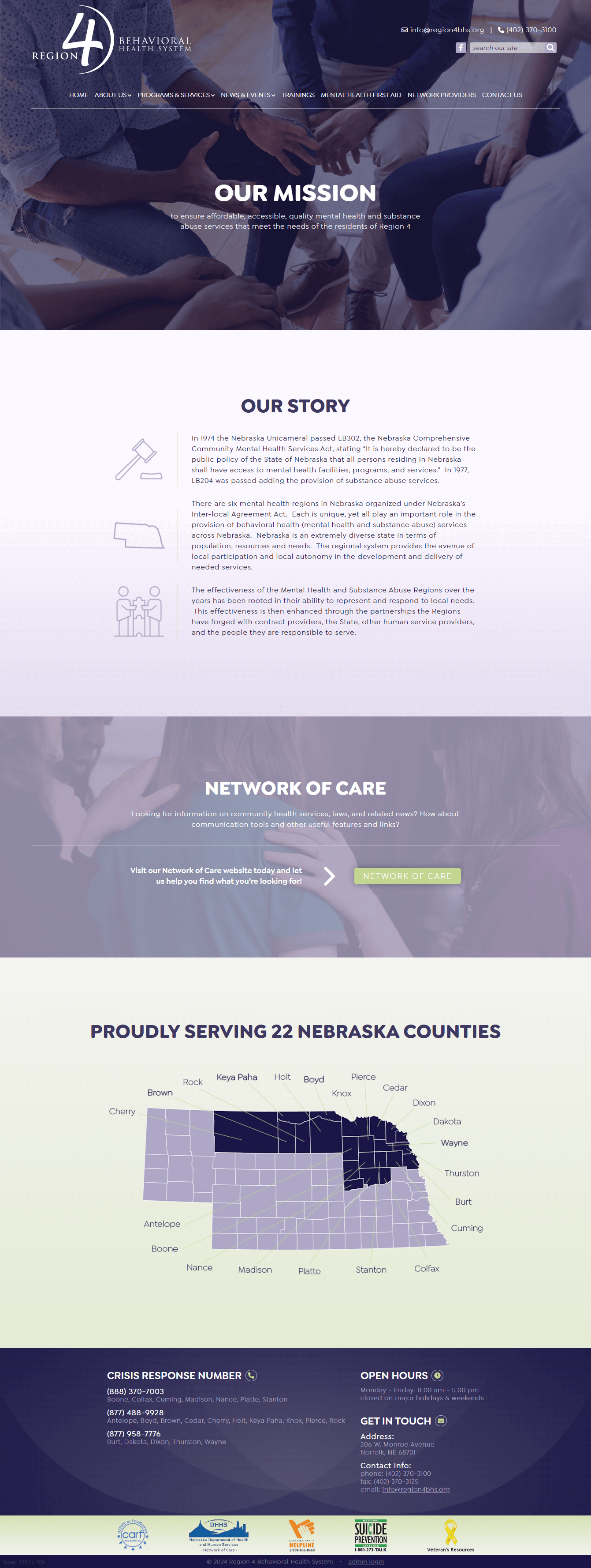 Region 4 Behavioral Health System home page